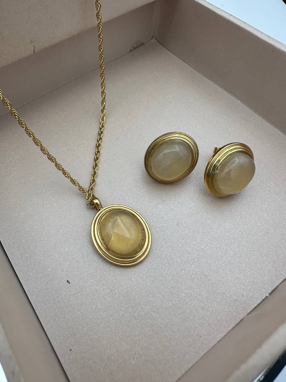 Parure Collier & Boucles d’Oreilles Style Victoria – Bijoux Femme Algérie